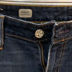 AG dark wash Jessie curvy boot fit 33” inseam